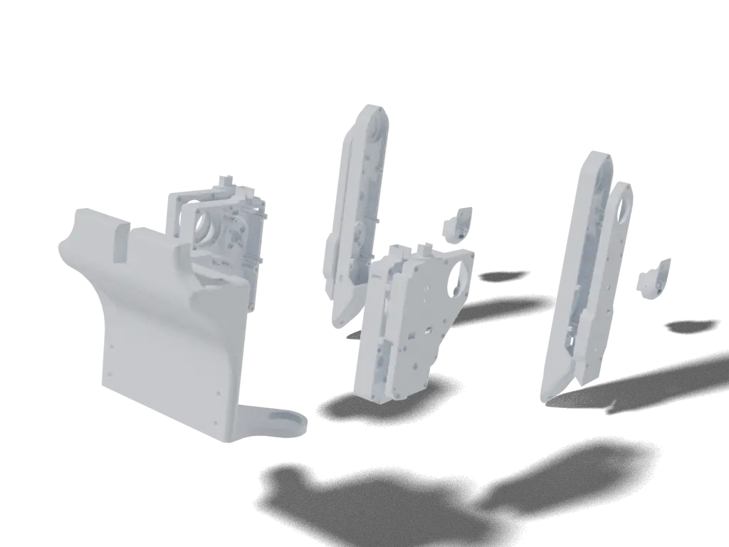 Dagor Biped source parts, 3D render (not the assembled robot)