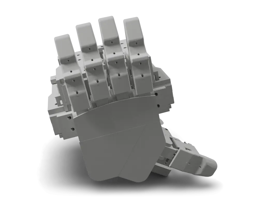 LEAP Hand v2 Advanced 17-DoF robot hand, 3D render from README.md