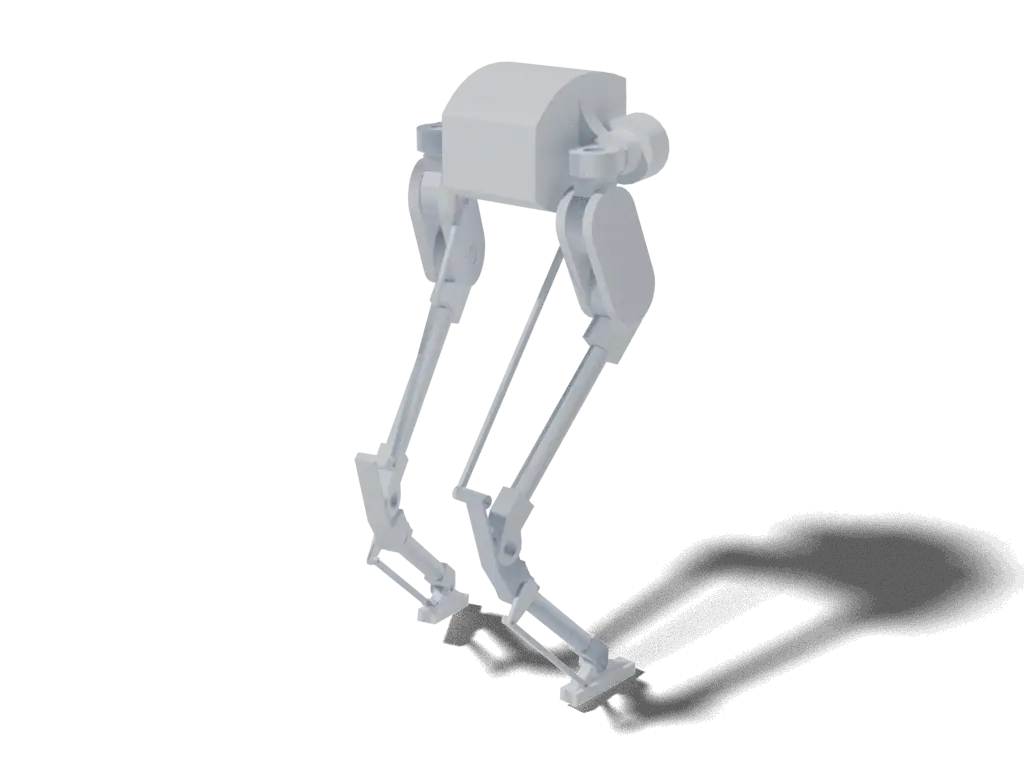 Legolas (open-source biped), 3D render from the project's source files