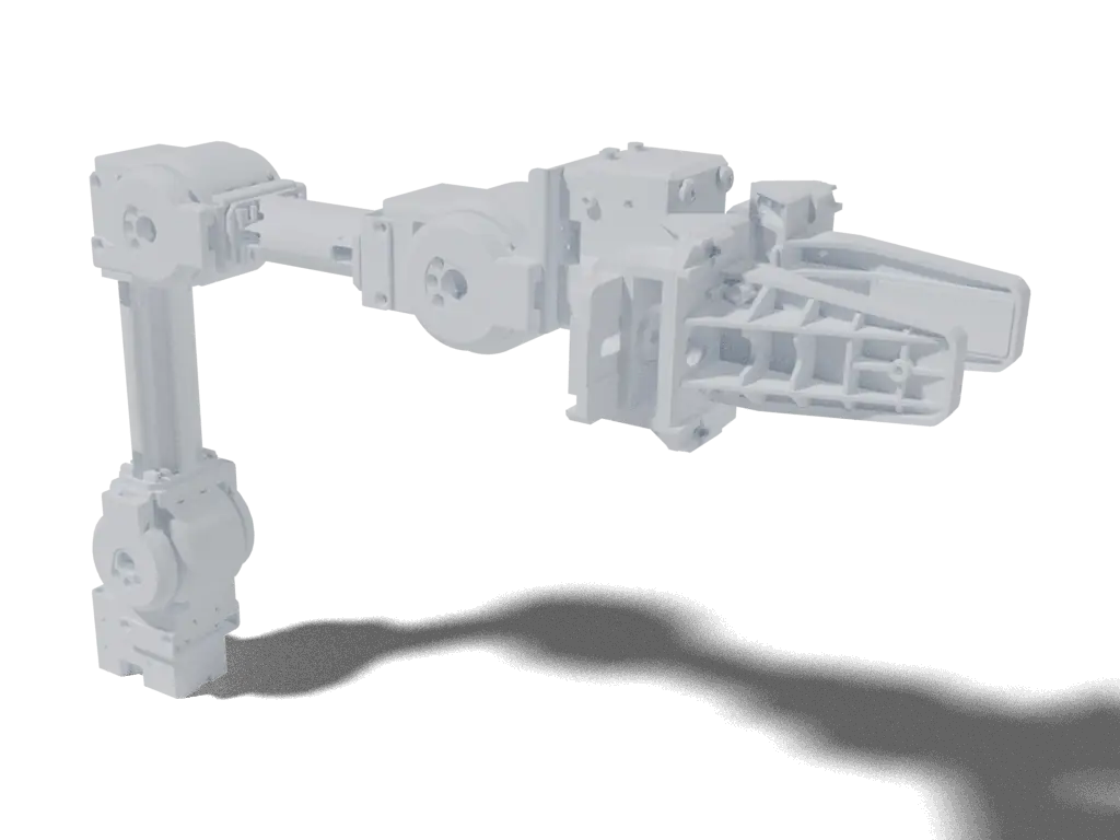 ROBOTIS OpenManipulator-X, 3D render from the project's source files