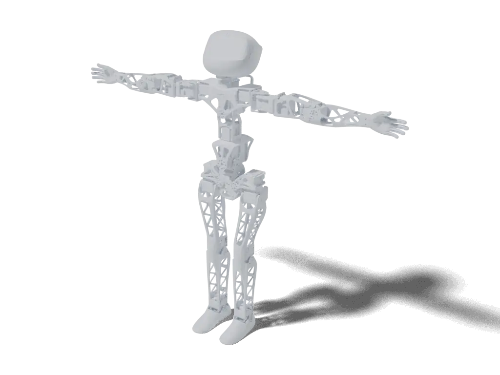 Poppy Humanoid, 3D render from the project's source files
