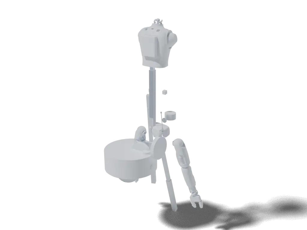 Reachy 2, 3D render from the project's source files