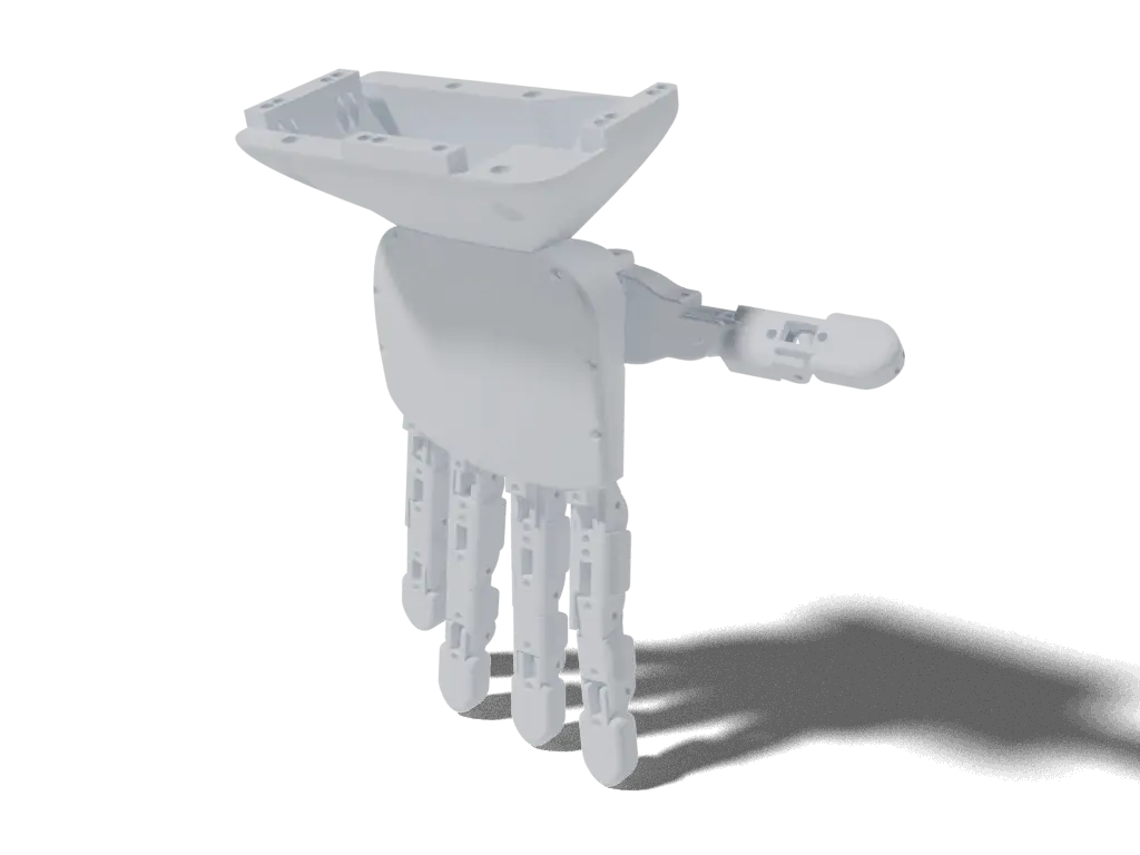 RUKA Hand, 3D render from the project's source files