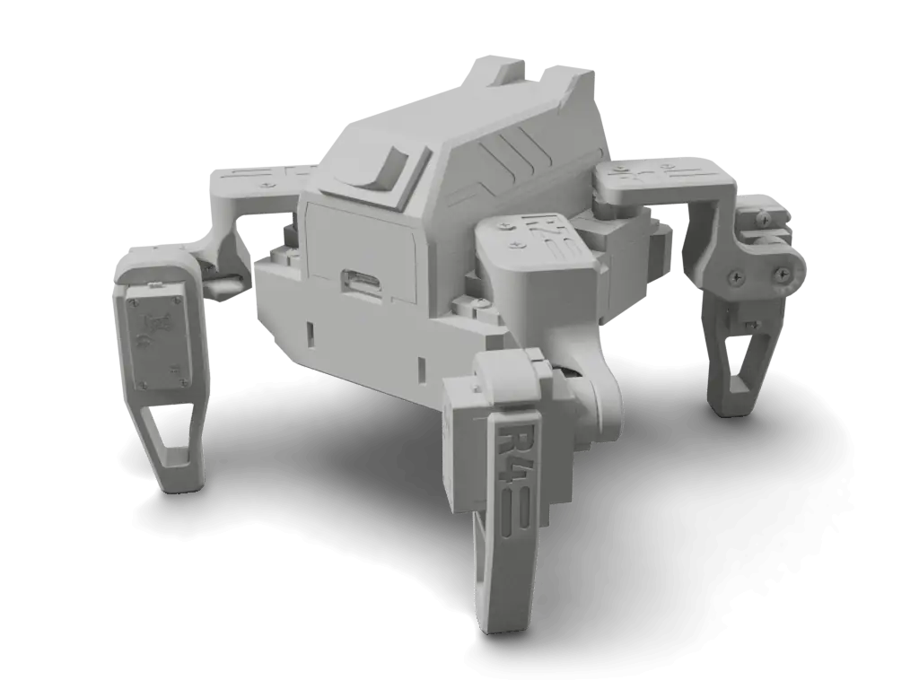 Sesame open-source 8-DoF robot dog, 3D render from Sesame-ESP32-v122.step